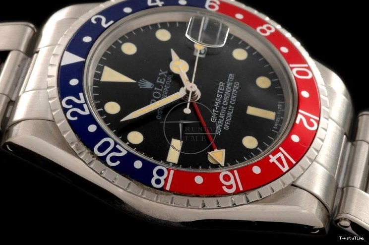 0504 Resilient ROLGMT016A – Vintage GMT SS Blue Red Bezel Swiss Eta 2836- 969